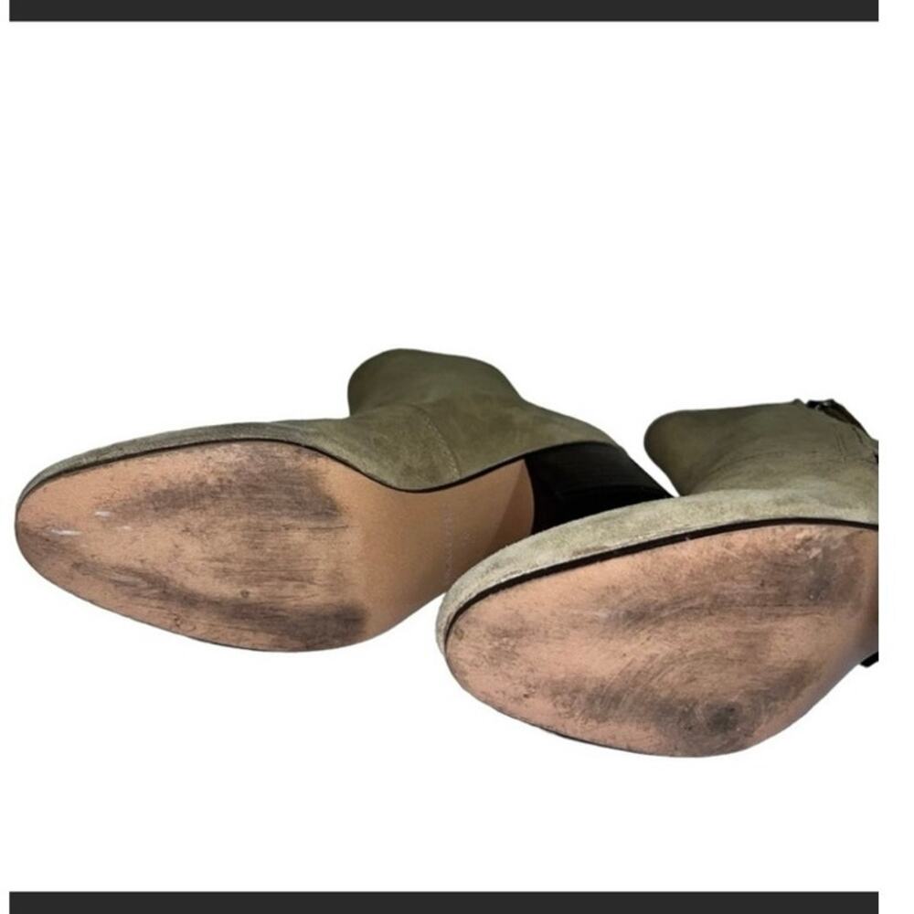 Suede Block Heel Ankle Booties – Size 7 | Soft Nude Tan Neutral Boots - Picture 11 of 17